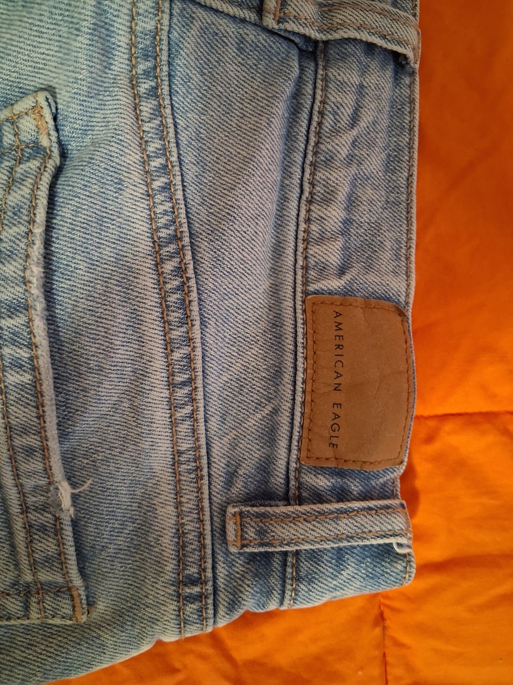 American Eagle Light Blue Super High-Rise Straight Jeans - Picture 5 of 9